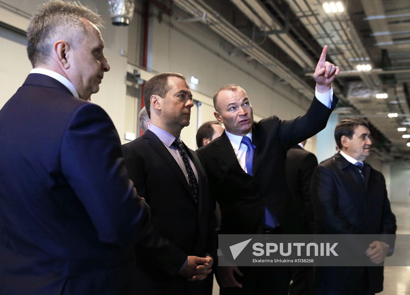 Prime Minister Medvedev visits Sheremetyevo international airport