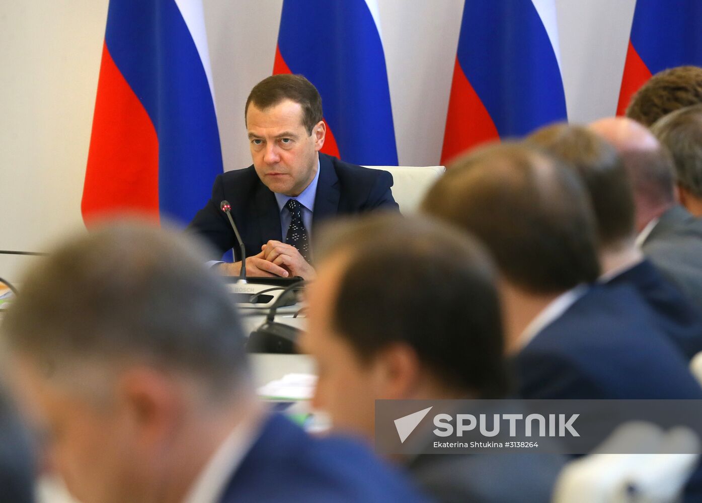 Prime Minister Medvedev visits Sheremetyevo international airport