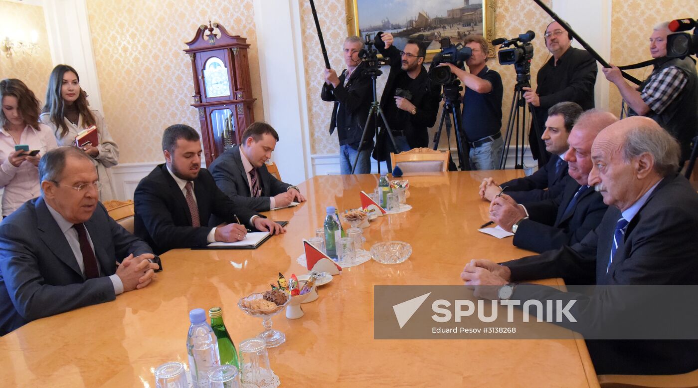 Foreign Minister Lavrov meets with leader of Lebanon's Progressive Socialist Party Walid Jumblatt