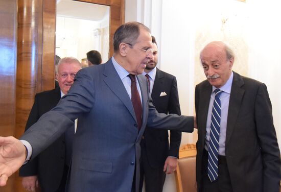 Foreign Minister Lavrov meets with leader of Lebanon's Progressive Socialist Party Walid Jumblatt