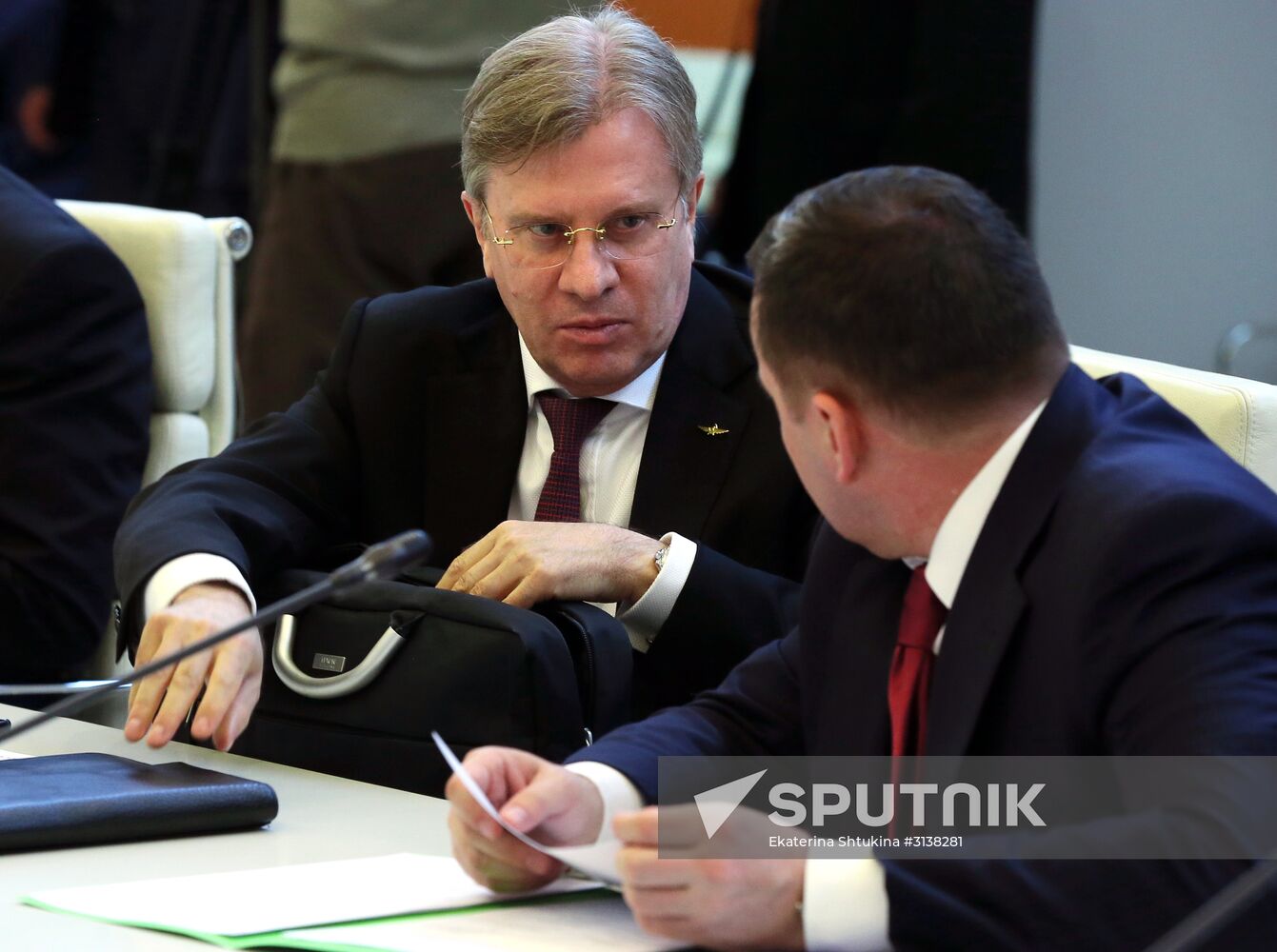 Prime Minister Medvedev visits Sheremetyevo international airport