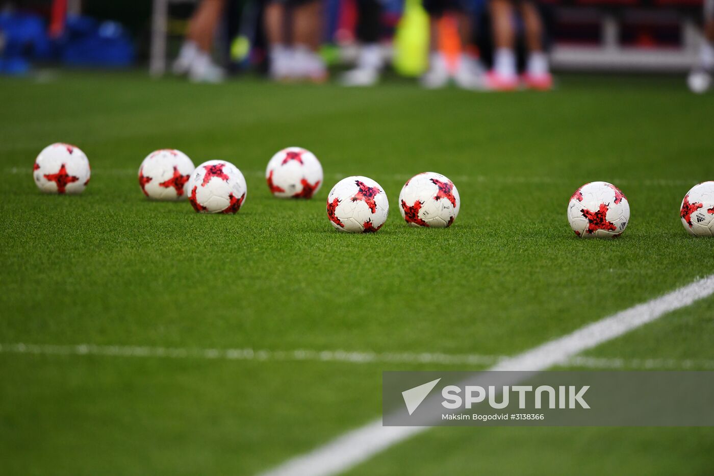 Football. 2017 FIFA Confederations Cup. Training session of Russia’s national team