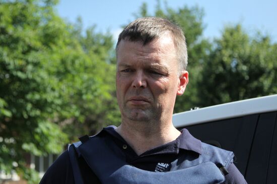 Principal Deputy Chief Monitor of the OSCE Special Monitoring Mission to Ukraine Alexander Hug visits Yasynuvata, Donetsk Region