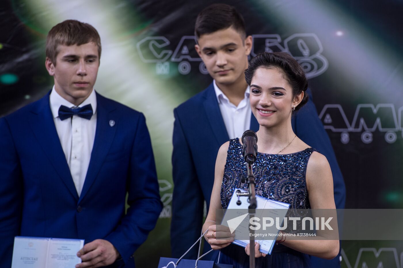 Figure skater Evgenia Medvedeva gets graduation certificate