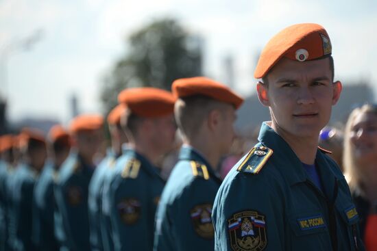 Graduation ceremony of Emergency Ministry's cadets on Red Square