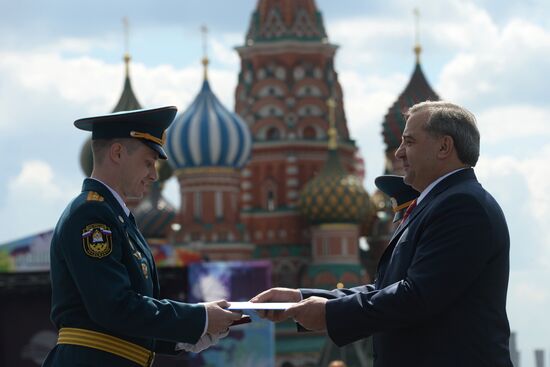 Graduation ceremony of Emergency Ministry's cadets on Red Square