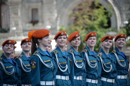 Graduation ceremony of Emergency Ministry's cadets on Red Square