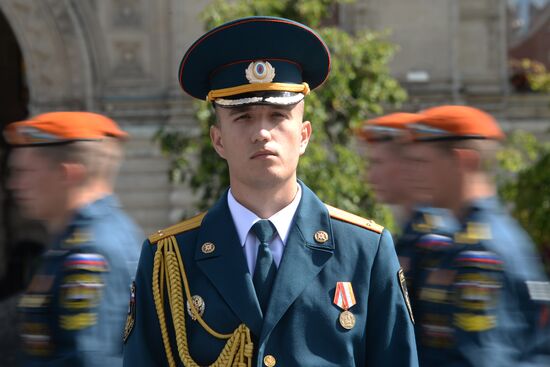 Graduation ceremony of Emergency Ministry's cadets on Red Square