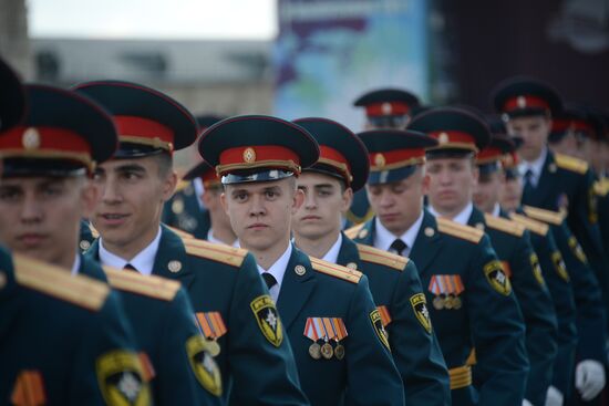 Graduation ceremony of Emergency Ministry's cadets on Red Square