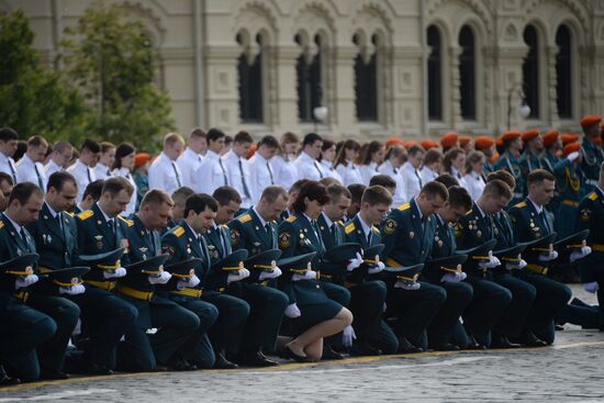 Graduation ceremony of Emergency Ministry's cadets on Red Square