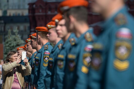 Graduation ceremony of Emergency Ministry's cadets on Red Square