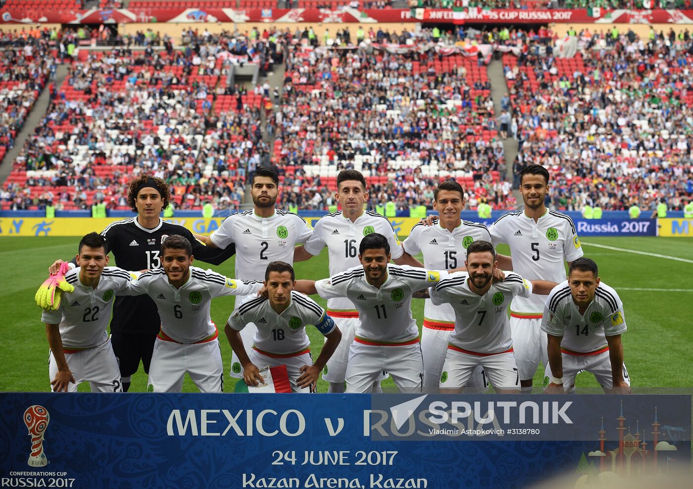 Football. 2017 FIFA Confederations Cup. Mexico vs. Russia