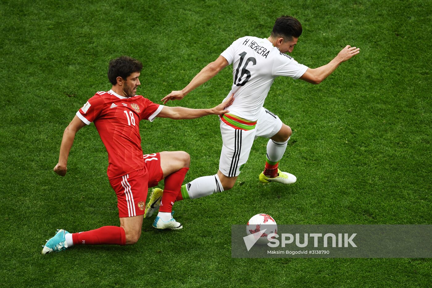 Football. 2017 Confederations Cup. Mexico vs. Russia