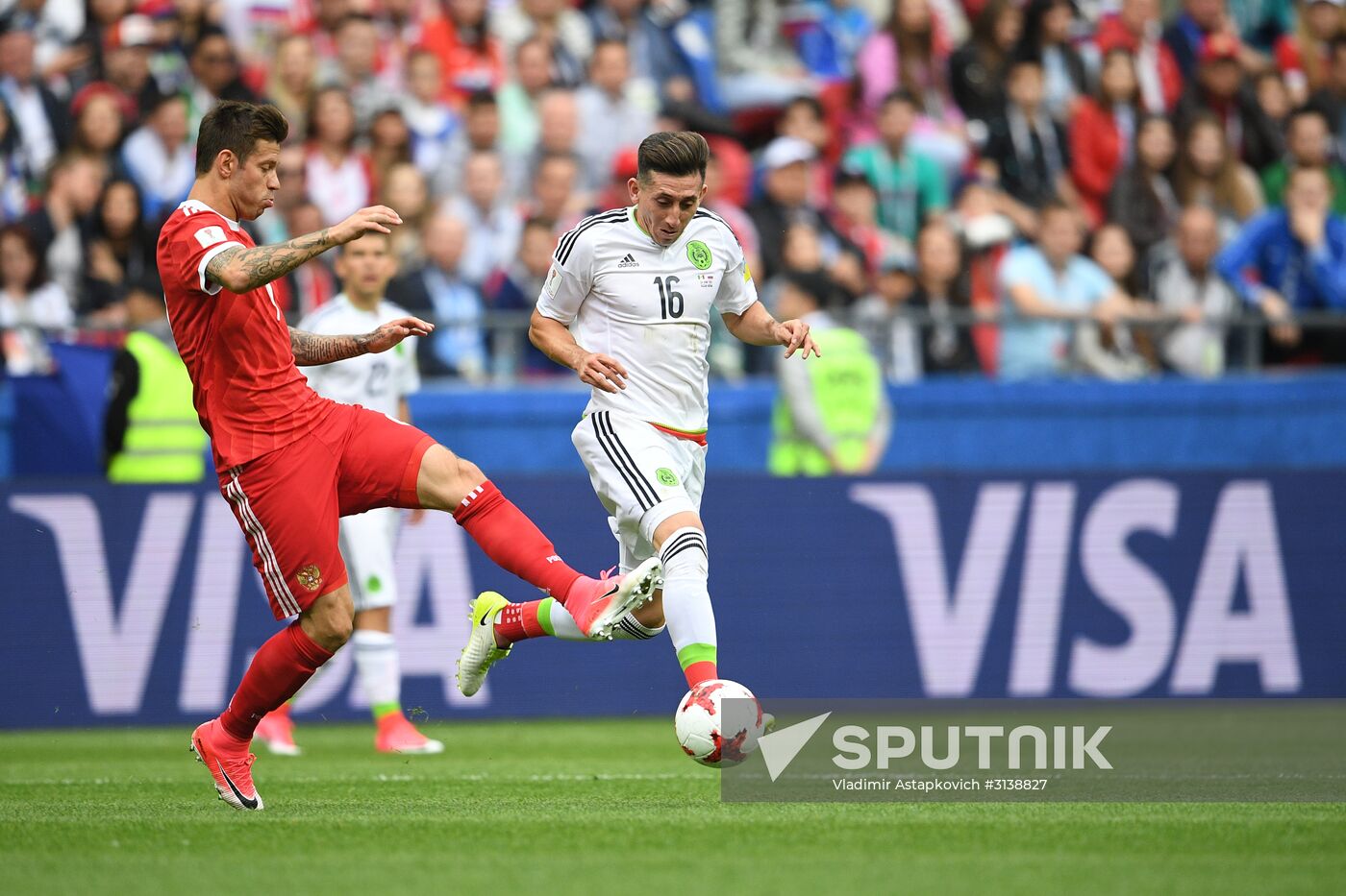 Football. 2017 FIFA Confederations Cup. Mexico vs. Russia