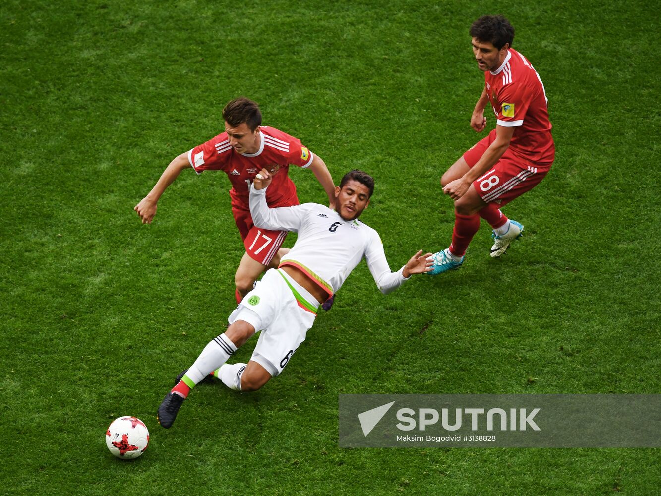 Football. 2017 FIFA Confederations Cup. Mexico vs. Russia