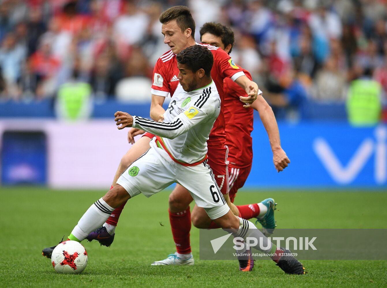 Football. 2017 FIFA Confederations Cup. Mexico vs. Russia