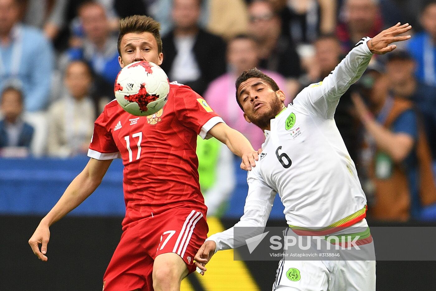 Football. 2017 Confederations Cup. Mexico vs. Russia