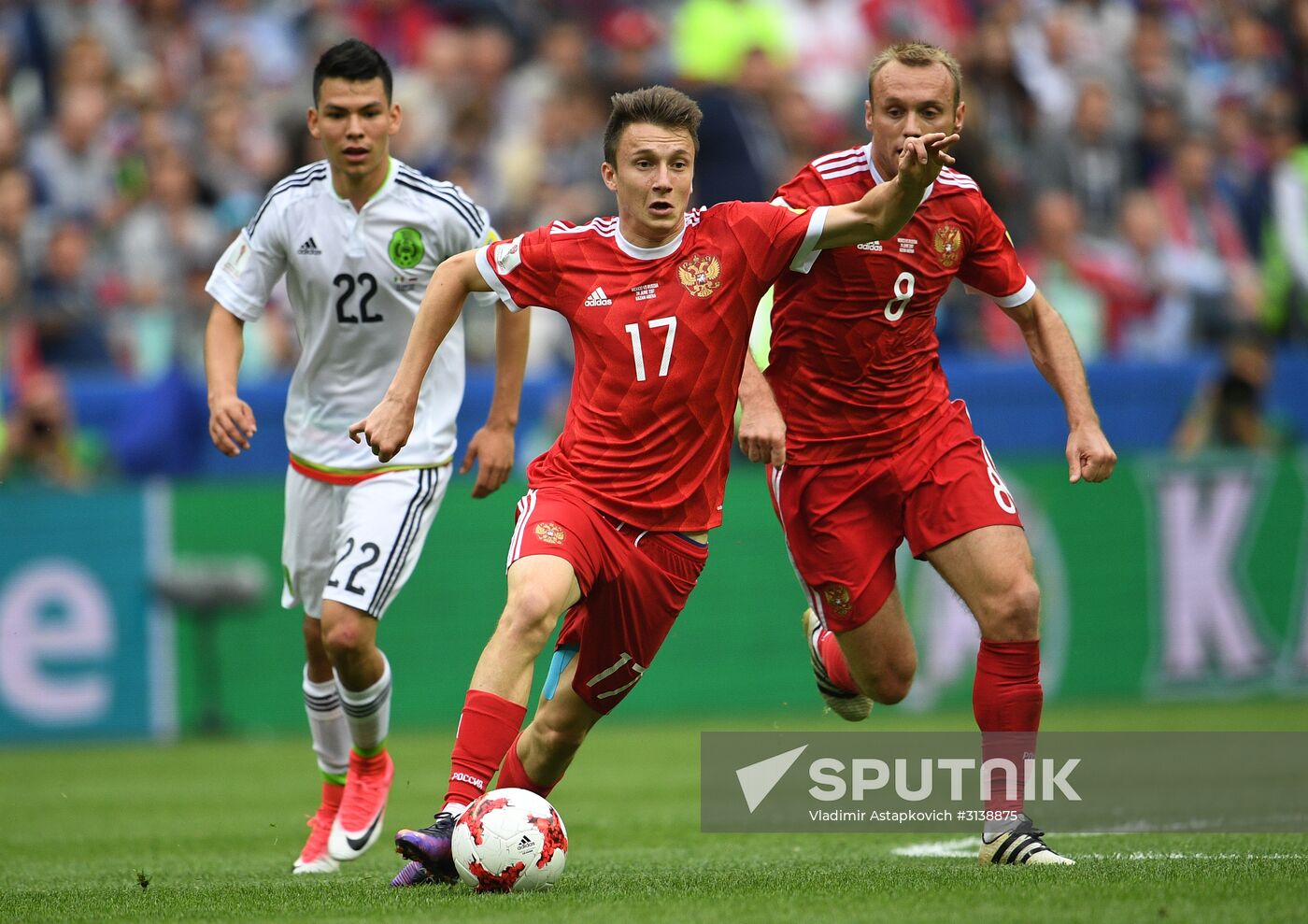 Football. 2017 Confederations Cup. Mexico vs. Russia