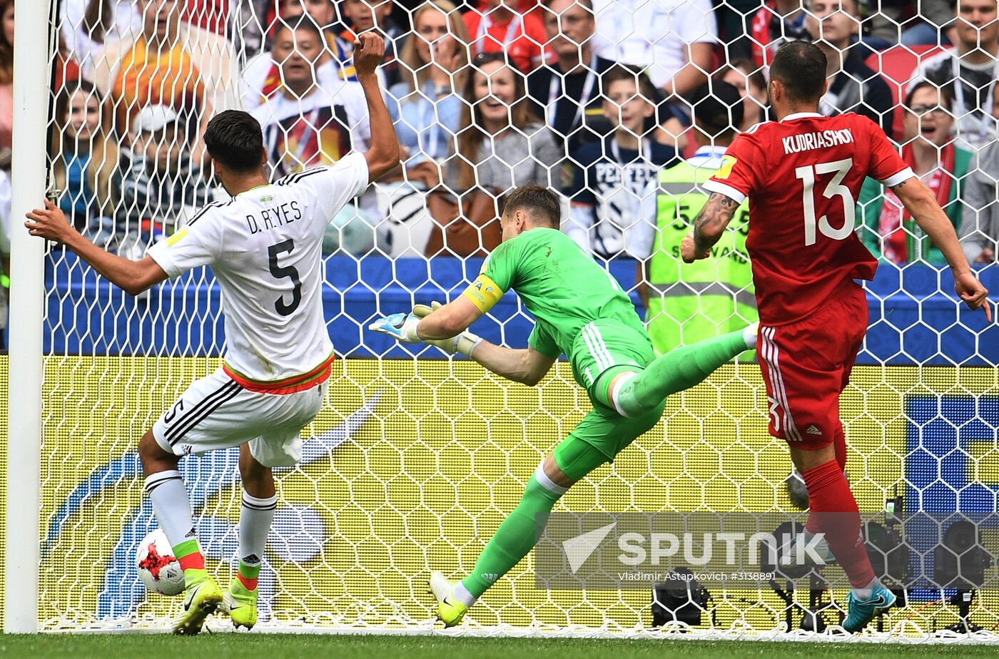 Football. 2017 FIFA Confederations Cup. Mexico vs. Russia