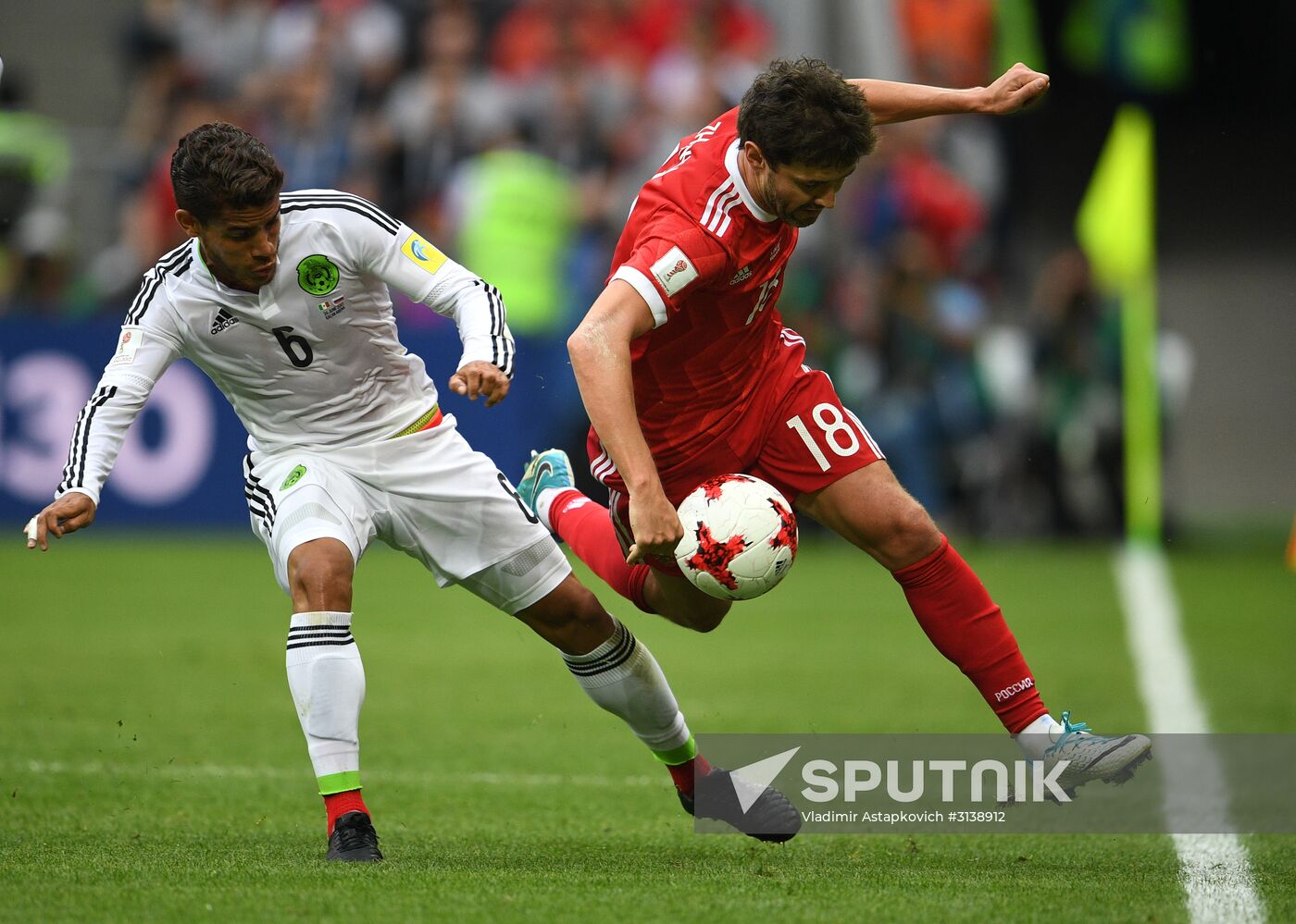 Football. 2017 Confederations Cup. Mexico vs. Russia