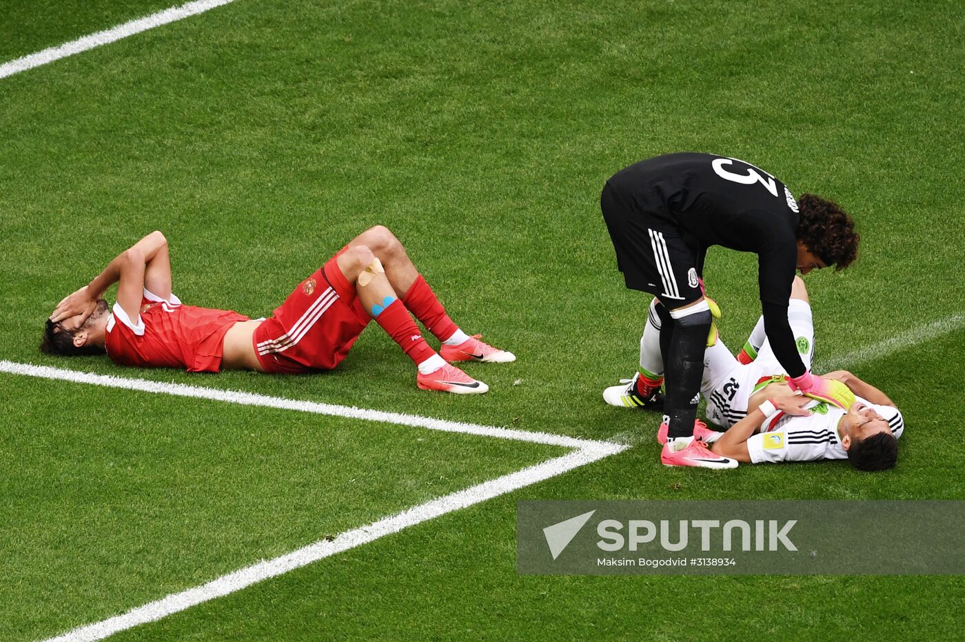 Football. 2017 FIFA Confederations Cup. Mexico vs. Russia