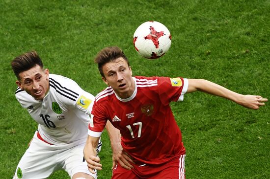 Football. 2017 FIFA Confederations Cup. Mexico vs. Russia