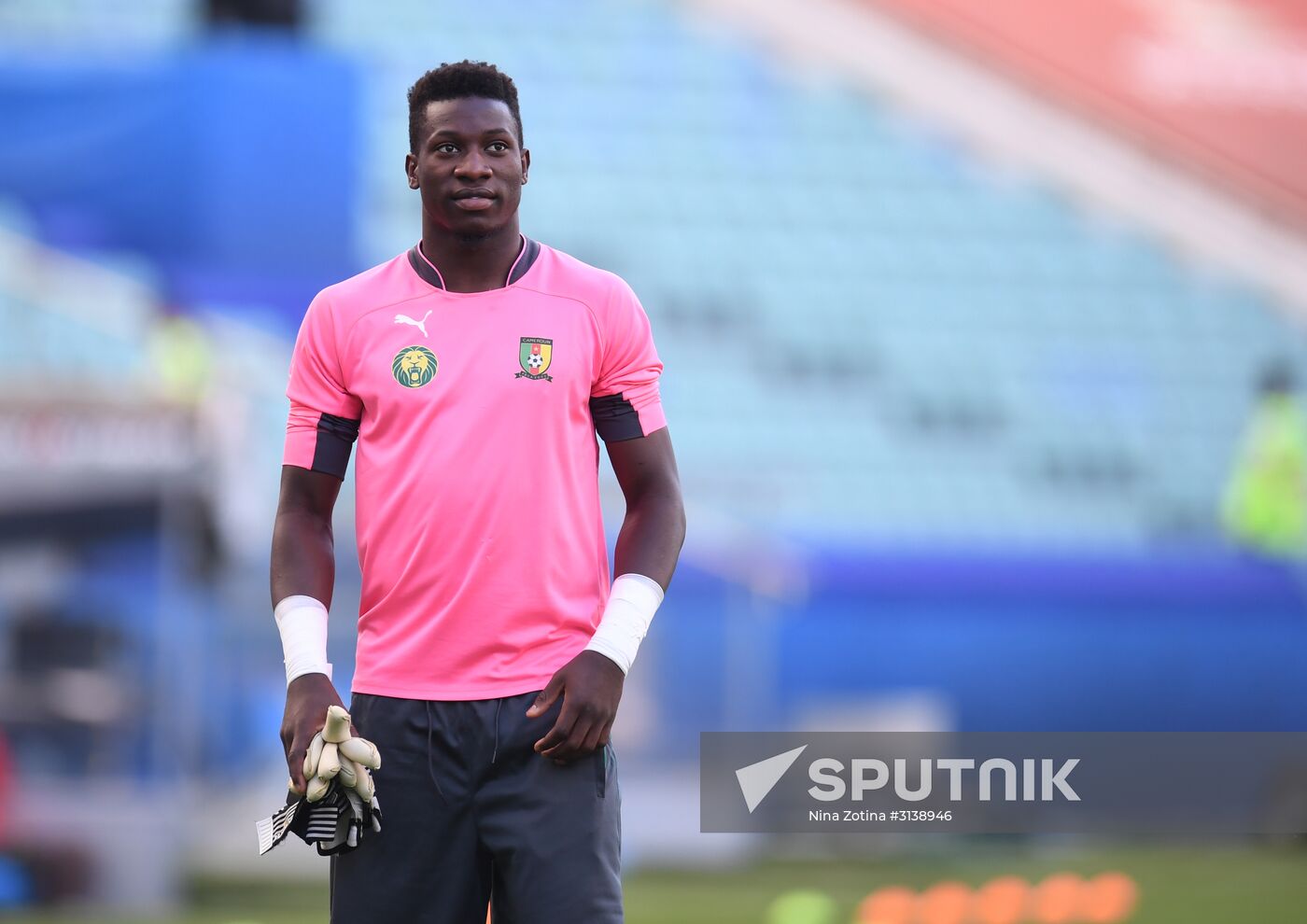 Football. 2017 FIFA Confederations Cup. Training session of Cameroon’s national team