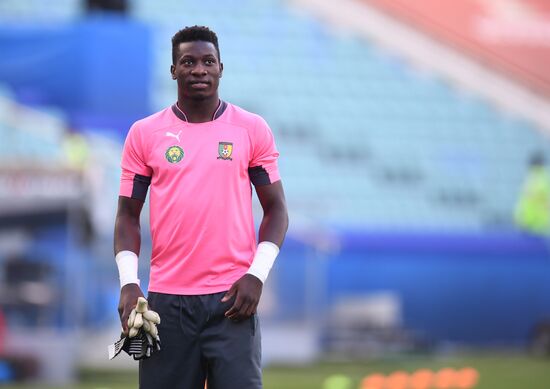 Football. 2017 FIFA Confederations Cup. Training session of Cameroon’s national team