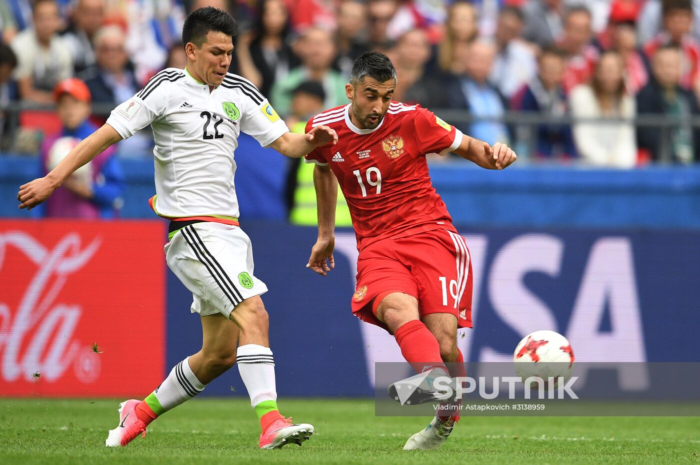 Football. 2017 FIFA Confederations Cup. Mexico vs. Russia