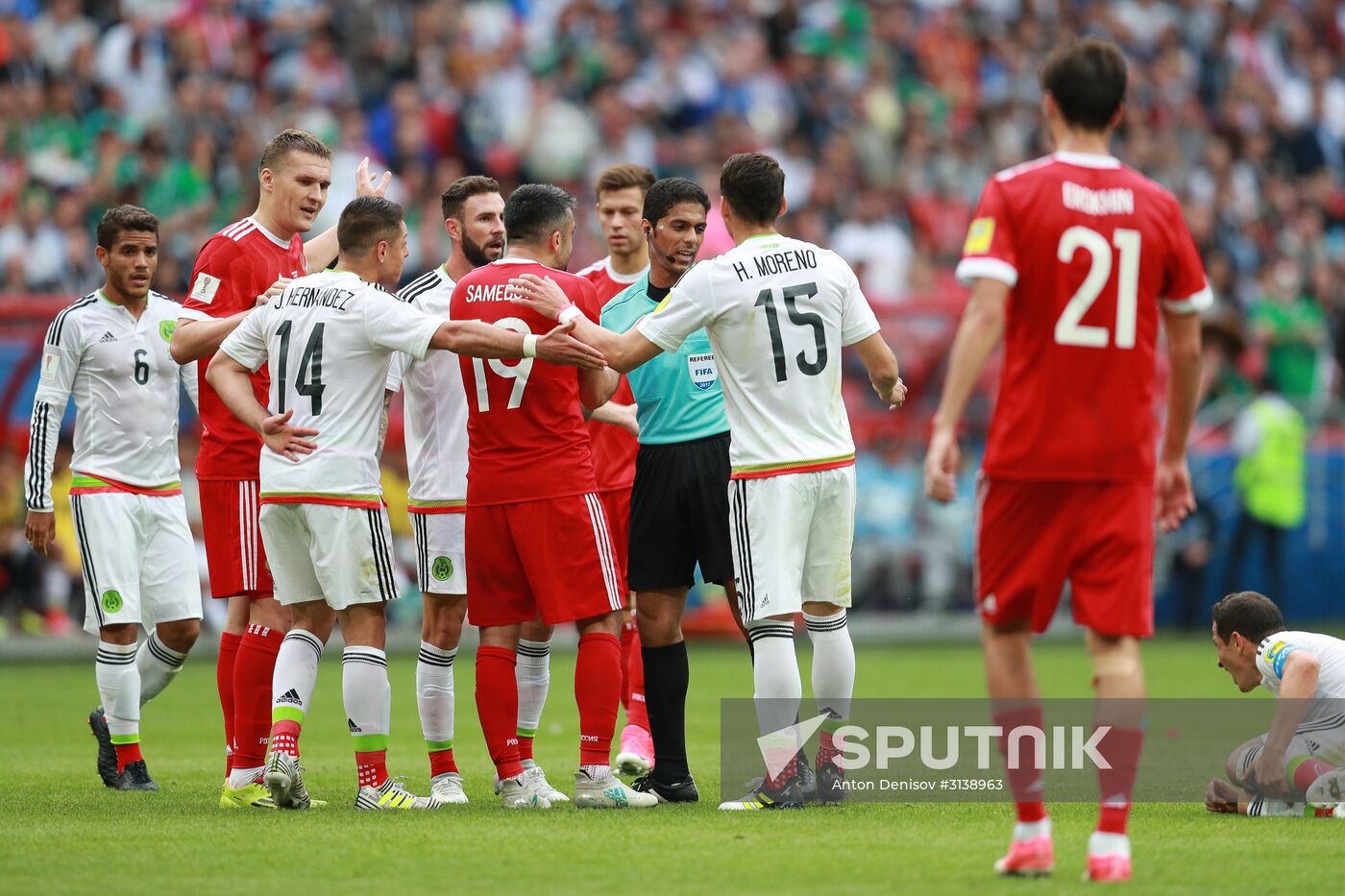 Football. 2017 FIFA Confederations Cup. Mexico vs. Russia