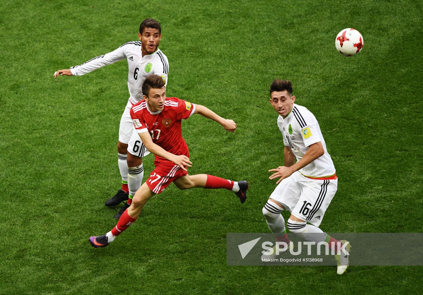 Football. 2017 FIFA Confederations Cup. Mexico vs. Russia