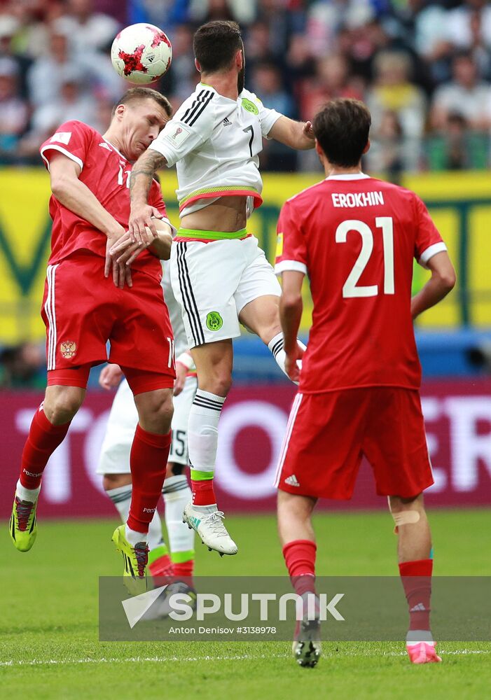 Football. 2017 FIFA Confederations Cup. Mexico vs. Russia
