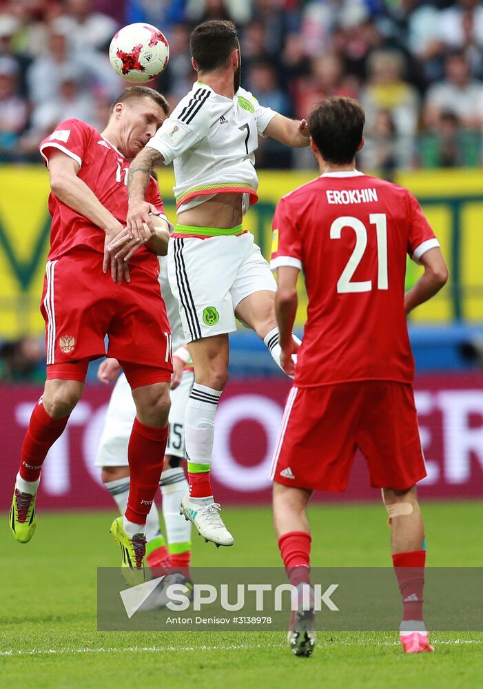 Football. 2017 FIFA Confederations Cup. Mexico vs. Russia