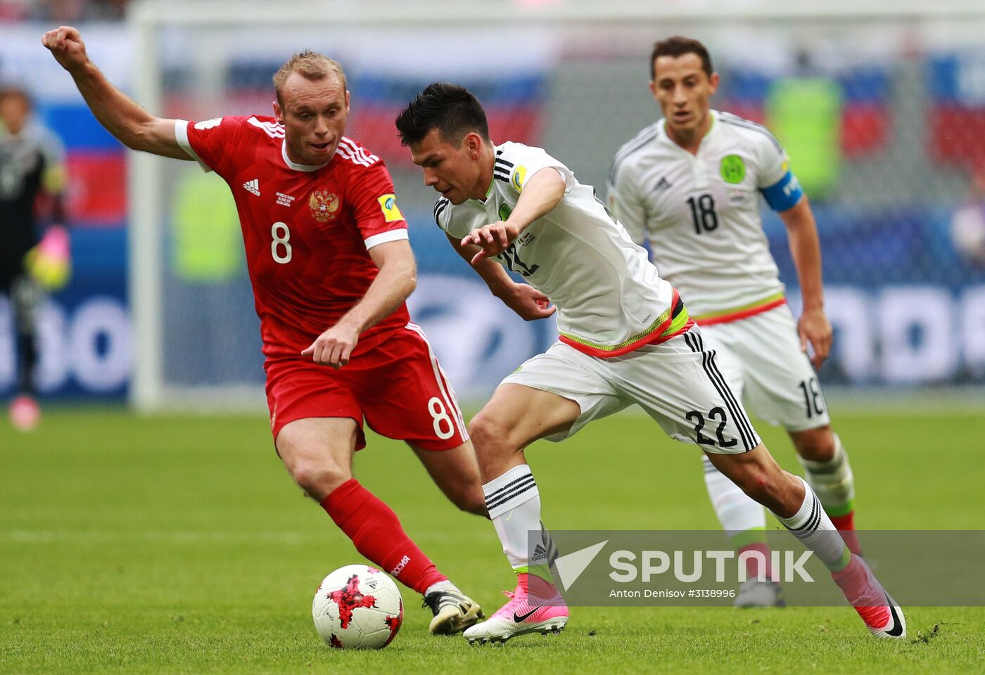 Football. 2017 FIFA Confederations Cup. Mexico vs. Russia