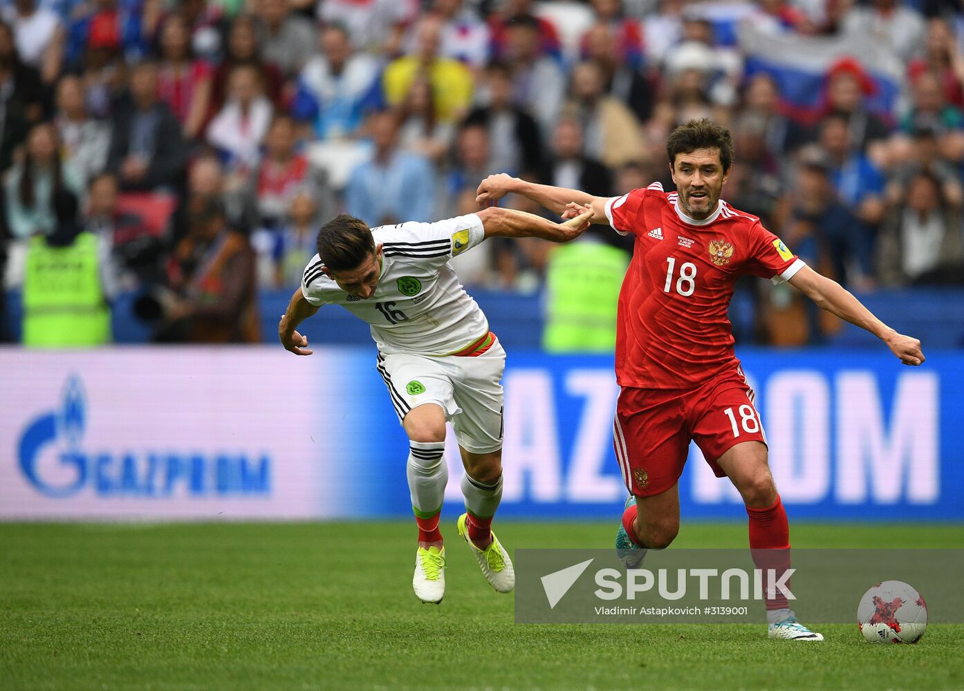 Football. 2017 FIFA Confederations Cup. Mexico vs. Russia