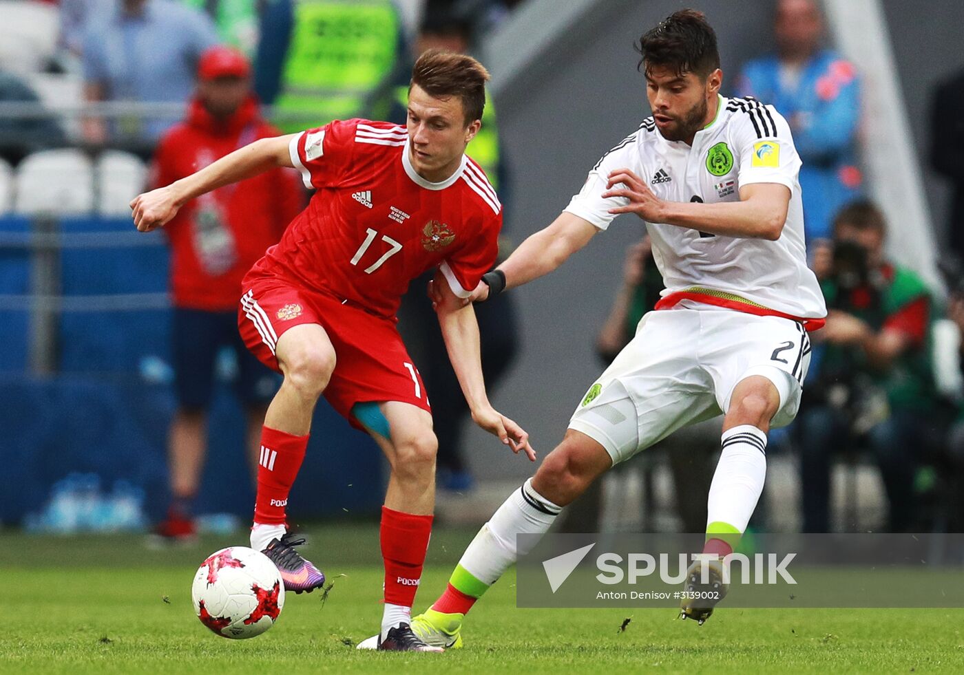 Football. 2017 FIFA Confederations Cup. Mexico vs. Russia