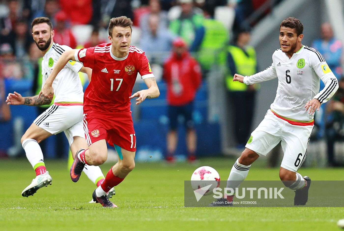 Football. 2017 FIFA Confederations Cup. Mexico vs. Russia