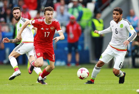 Football. 2017 FIFA Confederations Cup. Mexico vs. Russia