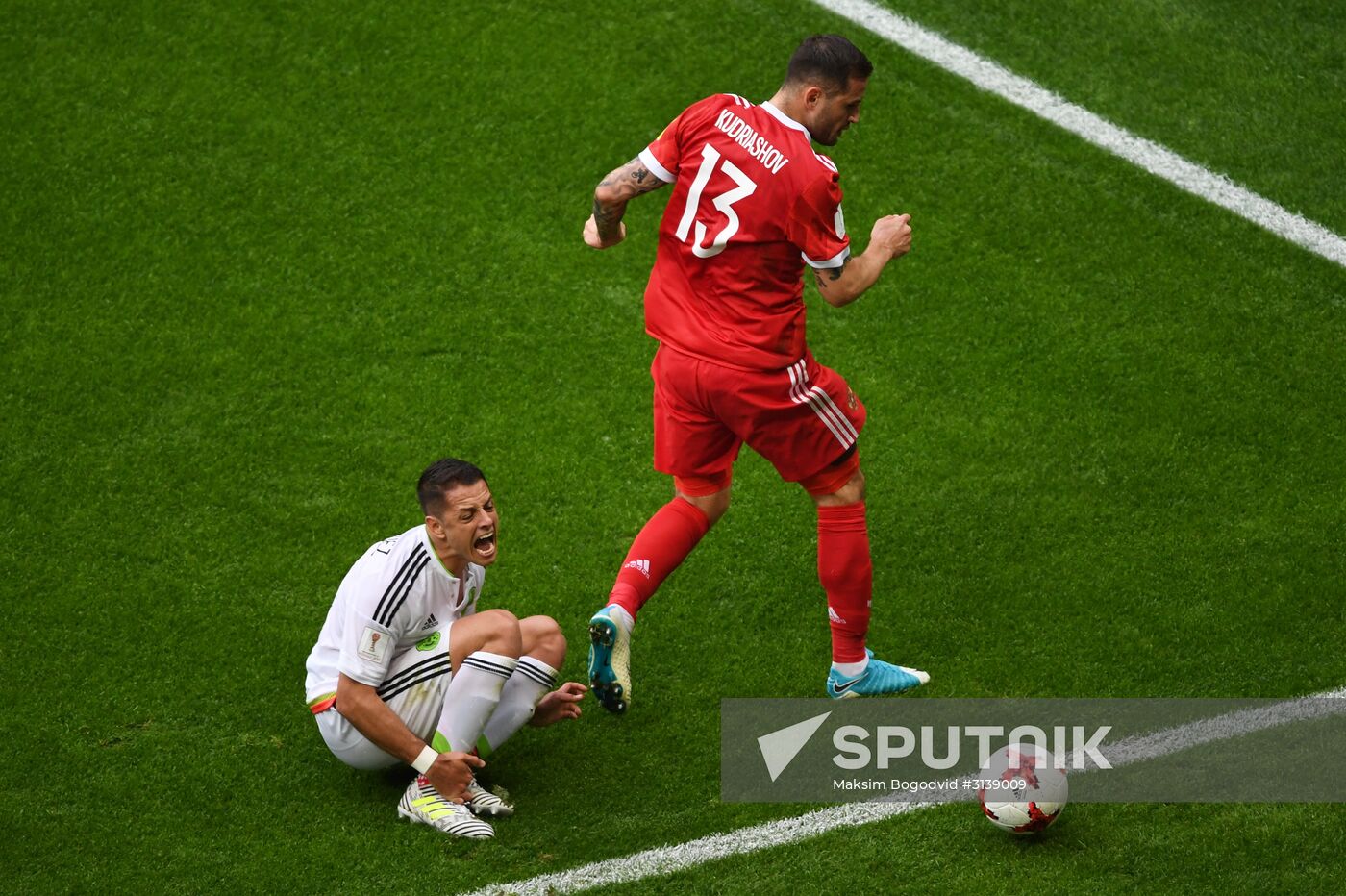 Football. 2017 FIFA Confederations Cup. Mexico vs. Russia