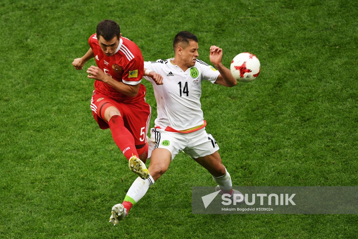 Football. 2017 FIFA Confederations Cup. Mexico vs. Russia