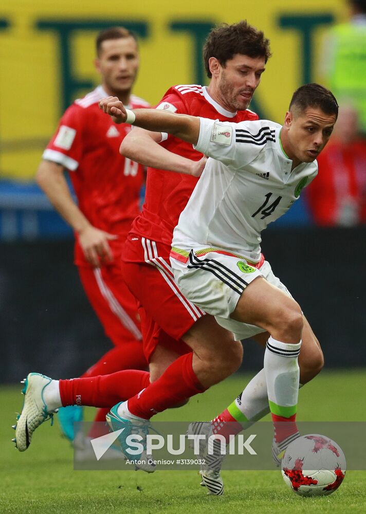 Football. 2017 FIFA Confederations Cup. Mexico vs. Russia