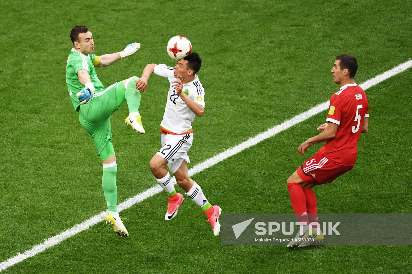Football. 2017 FIFA Confederations Cup. Mexico vs. Russia