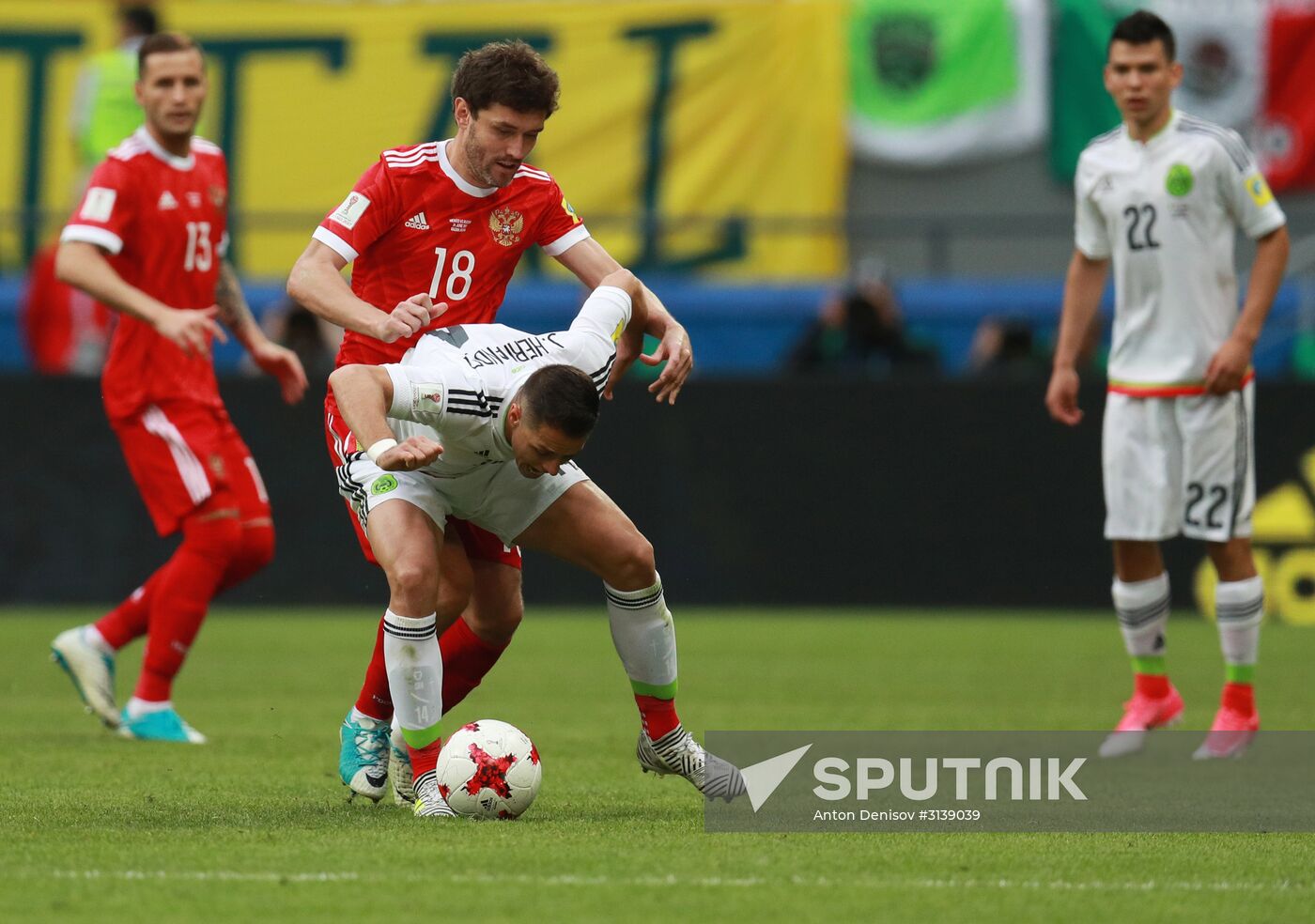 Football. 2017 FIFA Confederations Cup. Mexico vs. Russia