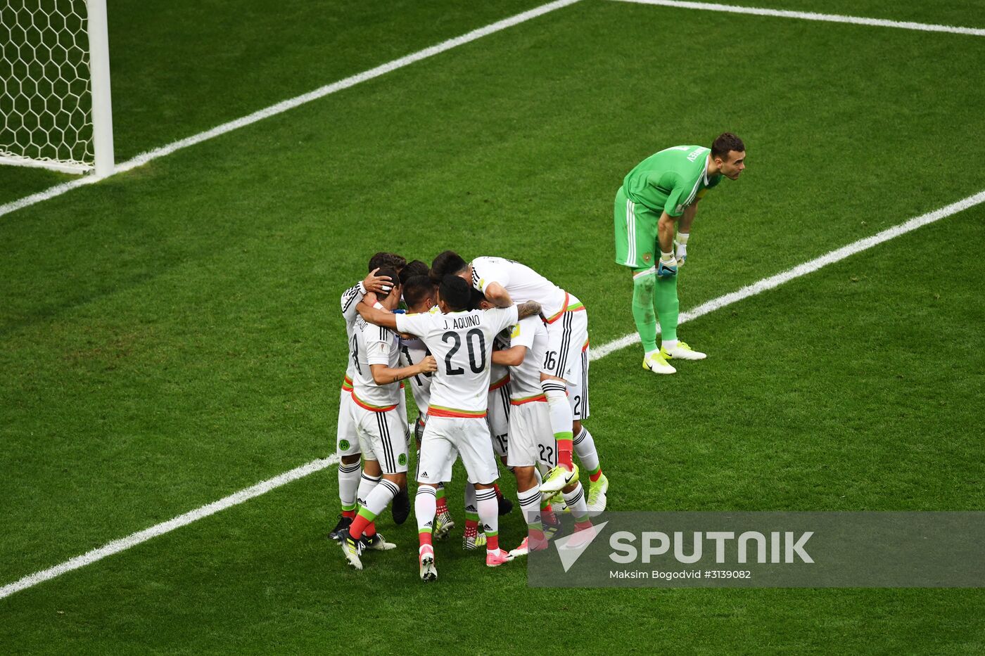 Football. 2017 FIFA Confederations Cup. Mexico vs. Russia