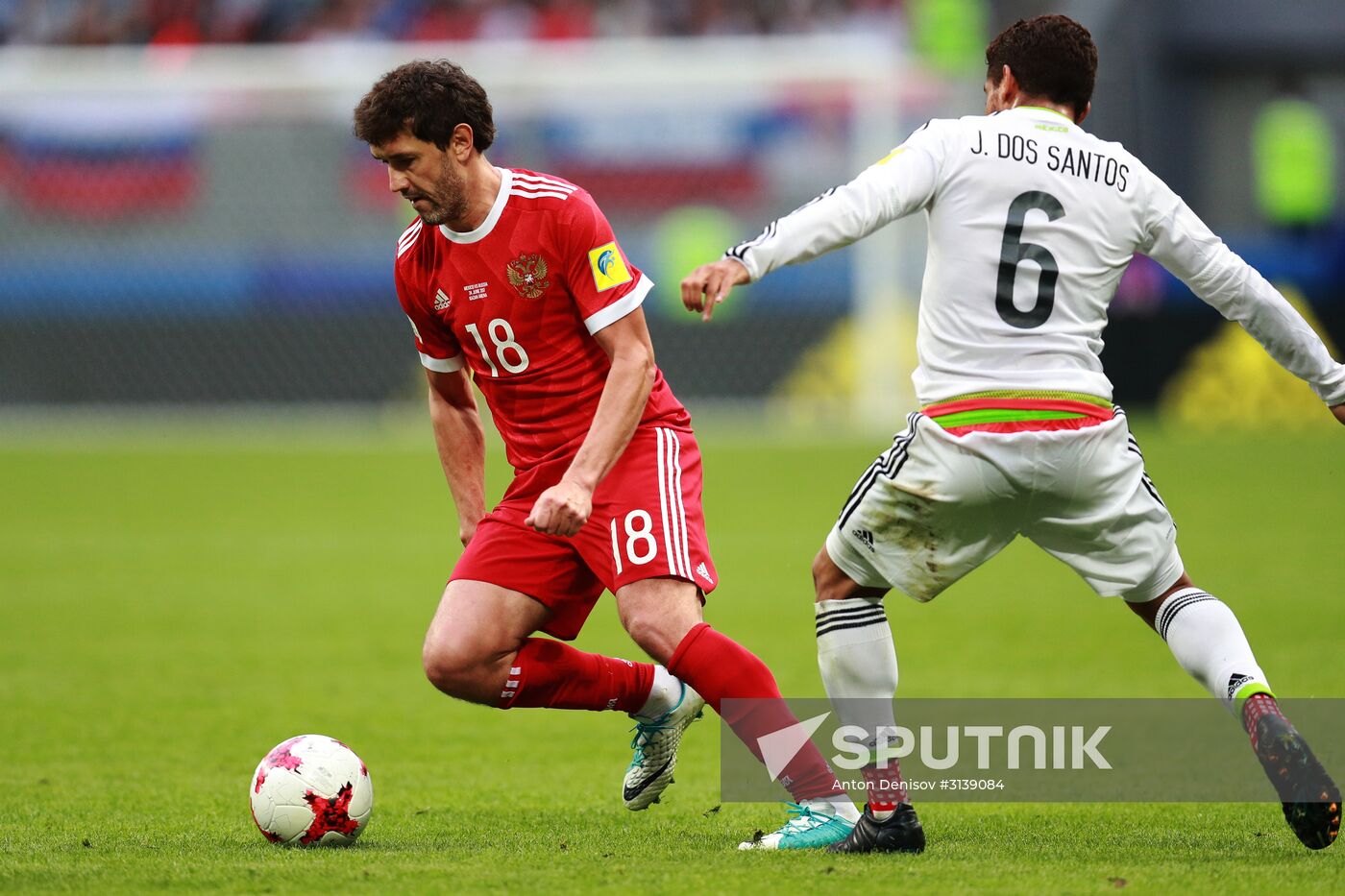 Football. 2017 FIFA Confederations Cup. Mexico vs. Russia