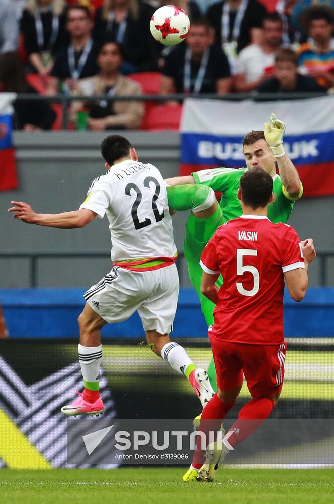 Football. 2017 FIFA Confederations Cup. Mexico vs. Russia