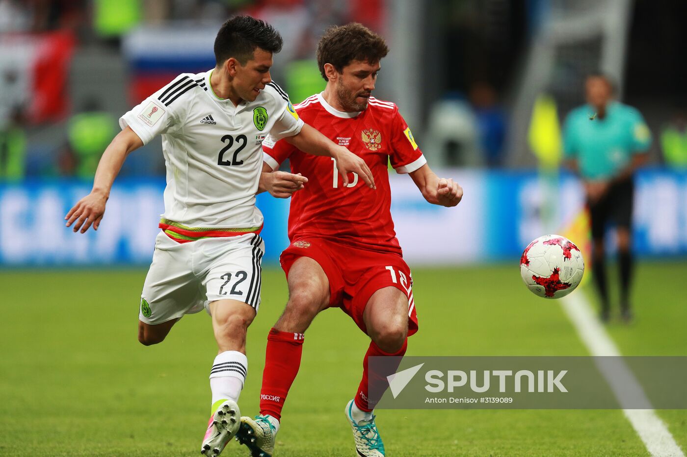 Football. 2017 FIFA Confederations Cup. Mexico vs. Russia