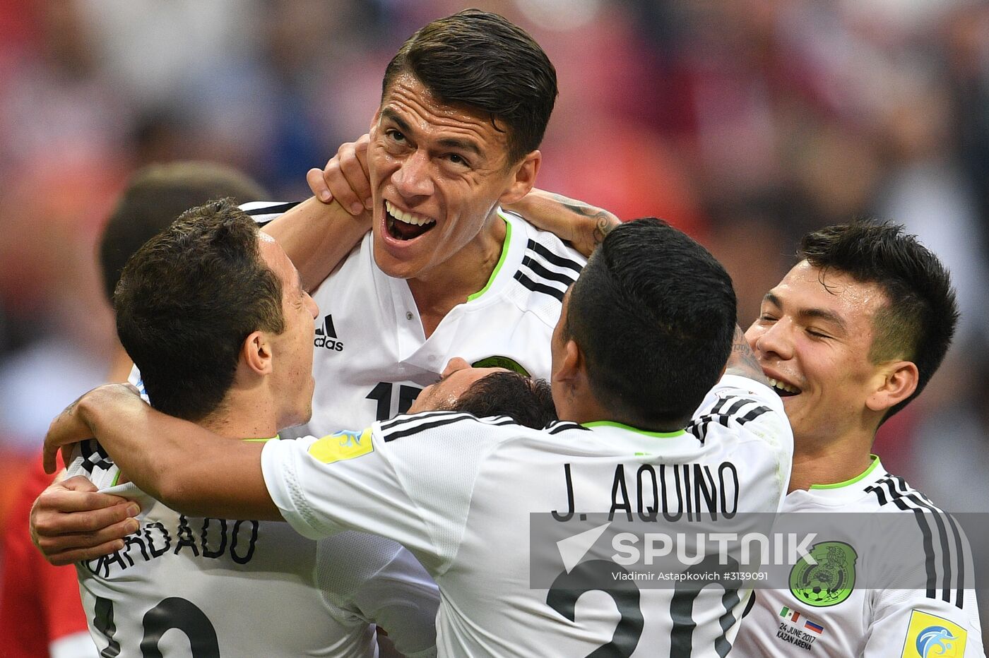 Football. 2017 FIFA Confederations Cup. Mexico vs. Russia