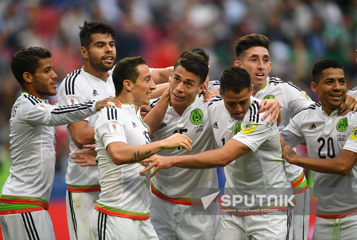 Football. 2017 FIFA Confederations Cup. Mexico vs. Russia