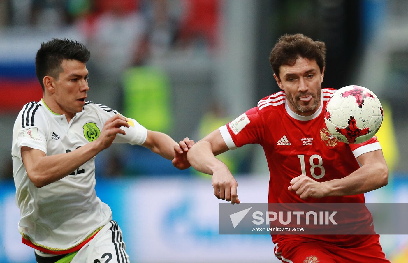 Football. 2017 FIFA Confederations Cup. Mexico vs. Russia